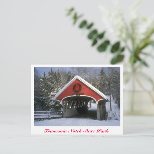 Flume Covered Bridge Franconia Notch State Park Briefkaart (Staand voorkant)