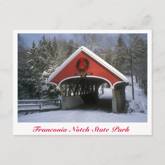 Flume Covered Bridge Franconia Notch State Park Briefkaart (Voorkant)