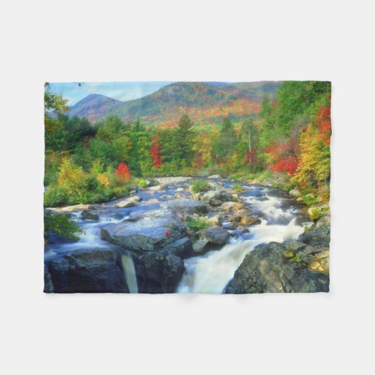 Flume Falls |  Adirondack-gebergte Fleece Deken (Voorkant (Horizontaal))