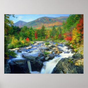 Flume Falls Adirondack-gebergte Poster