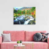 Flume Herfsten | Adirondack Mountains Canvas Afdruk (Insitu (Woonkamer))