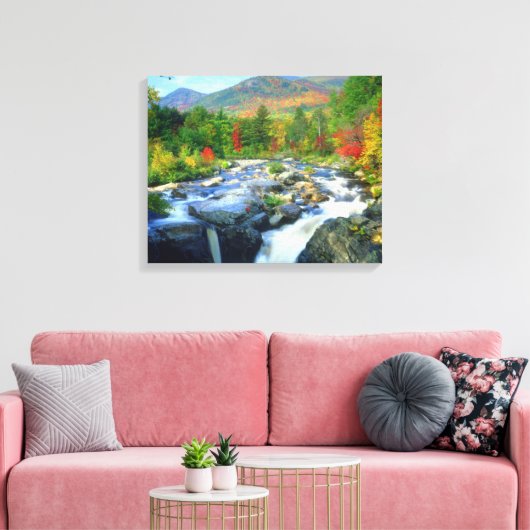 Flume Herfsten | Adirondack Mountains Canvas Afdruk (Insitu (Woonkamer))