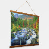 Flume Herfsten | Adirondack Mountains Hangend Wandkleed (Gebogen)
