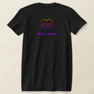 Fluo Cute Personalisiert Hund Mama T-shirt