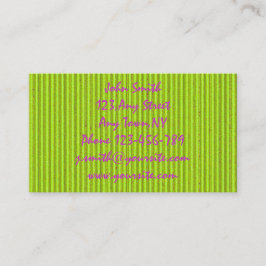 Fluo Green Cardboard-visitekaartje Visitekaartje