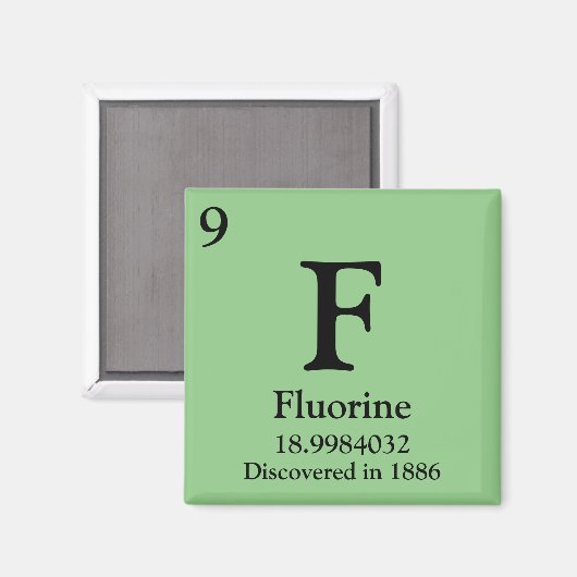 Fluor Periodiek Tafel Magneet (Voorkant / Achterkant)