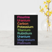 Fluor Uranium Koolstof Potium Titanium Rubidium U Kaart (Gele Bloem)