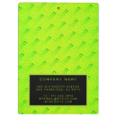 Fluorescent 2-in1 Neon Elegant Visitekaartje & Klembord (Achterkant)
