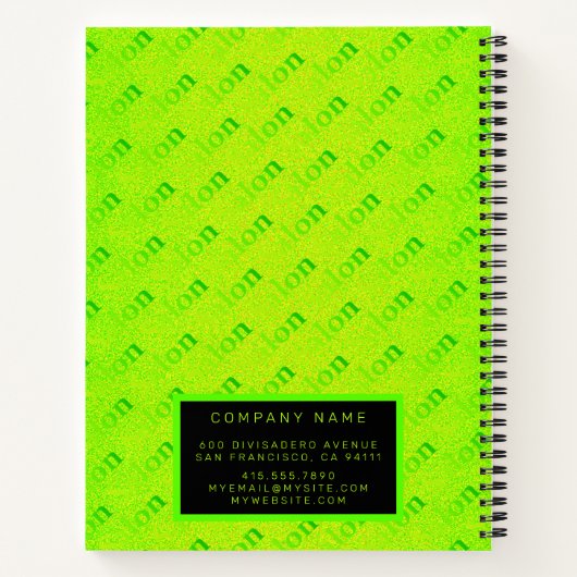 Fluorescent 2-in1 Neon Elegant Visitekaartje & Notitieboek (Achterkant)