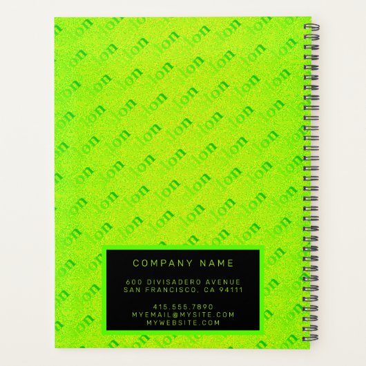 Fluorescent 2-in1 Neon Elegant Visitekaartje & Planner (Achterkant)