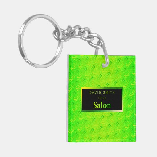 Fluorescent 2-in1 Neon Elegant Visitekaartje & Sleutelhanger (Voorkant Links)
