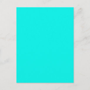 Fluorescent Aqua Blauwgroen Neon Blue op maat Briefkaart