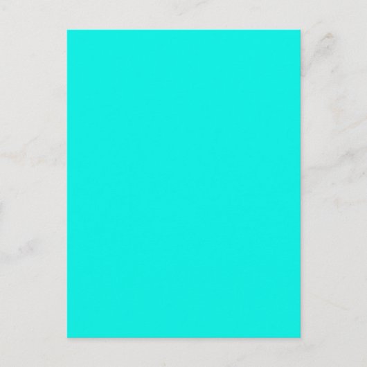 Fluorescent Aqua Blauwgroen Neon Blue op maat Briefkaart (Voorkant)