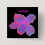 Fluorescent Begonia  Button (Voorkant)
