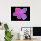 Fluorescent Begonia Flower Print (Thuiskantoor)