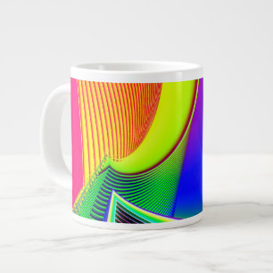 Fluorescent Boat en Giant Wave Fractal Grote Koffiekop