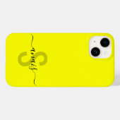 Fluorescent Bright Neon Colon Monogram Naam Case-Mate iPhone Case (Achterkant (horizontaal))