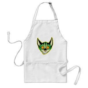 Fluorescent Cartoon Cat Apron Standaard Schort