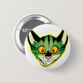 Fluorescent Cartoon Cat Button Badge (Voorkant /achterkant)