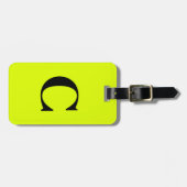 Fluorescent Chartreuse Yellow Neon Monogram Naam Bagagelabel (Voorkant horizontaal)