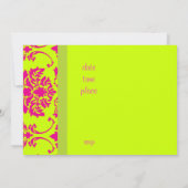 Fluorescent Damask/hot roze/limoen Kaart (Achterkant)