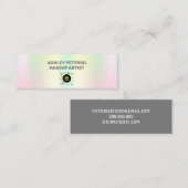 Fluorescent elegant Holographic Mini Visitekaartje (Voorkant / Achterkant)