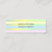 Fluorescent elegant regenboogkleuren mini business mini visitekaartje (Voorkant)