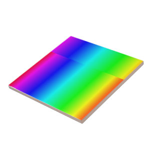 Fluorescent elegant regenboogkleuren tegeltje