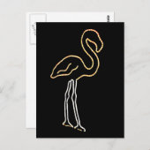 Fluorescent Flamingo Briefkaart (Voorkant / Achterkant)
