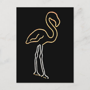 Fluorescent Flamingo Briefkaart