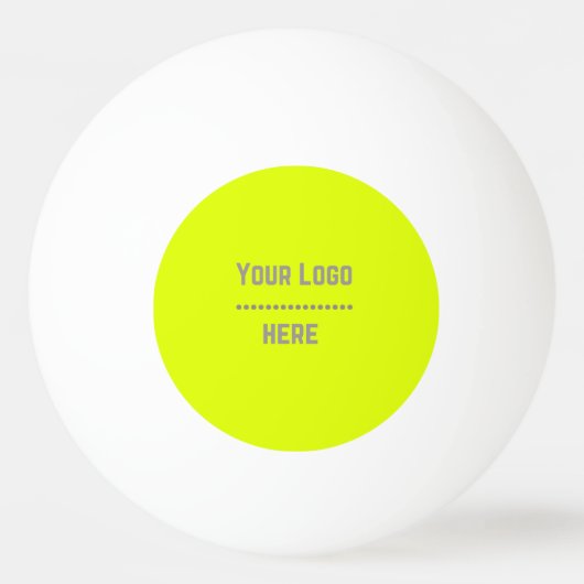 fluorescent geel - jouw logo pingpongbal (Achterkant)