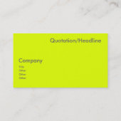 fluorescent geel visitekaartje (Achterkant)