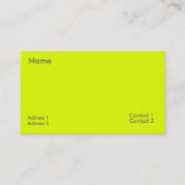 fluorescent geel visitekaartje (Voorkant)