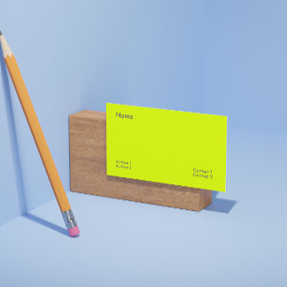 fluorescent geel visitekaartje