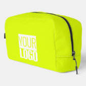 Fluorescent geel - voeg uw logo toe toilettasje (Rechterhoek)