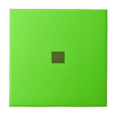 Fluorescent Green Ceramic Tile Tegeltje (Voorkant)