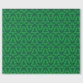 Fluorescent Green Christmas Trees Pattern Cadeaupapier (Vlak)