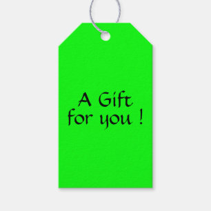Fluorescent Green Gift Labels Cadeaulabel