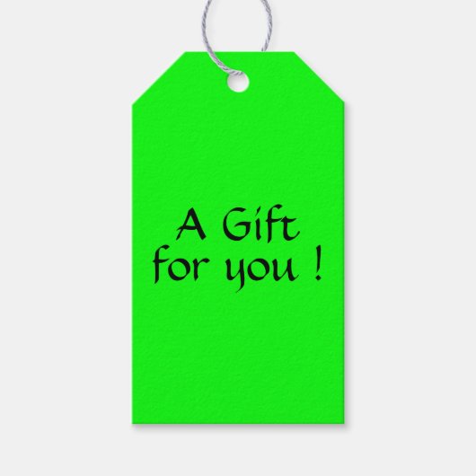 Fluorescent Green Gift Labels Cadeaulabel (Voorkant)