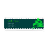 Fluorescent Green kerstboomlabels Etiket (Voorkant)