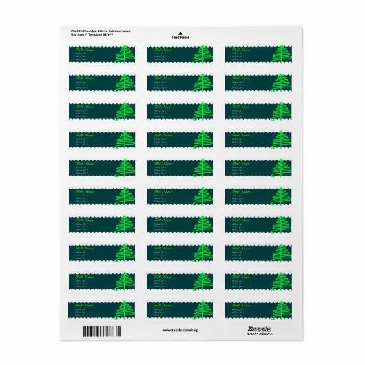 Fluorescent Green kerstboomlabels Etiket (Full Sheet)