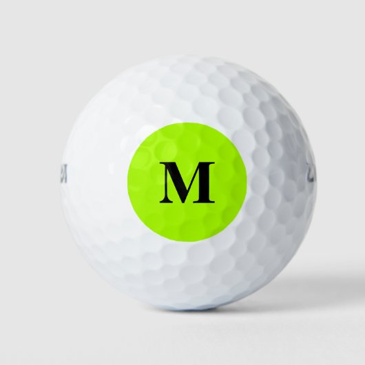Fluorescent Green Solid Color Golfballen (Voorkant)