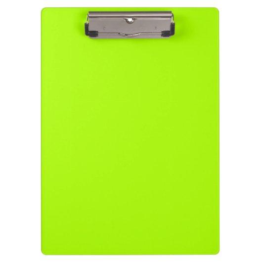 Fluorescent Green Solid Color Klembord (Voorkant)
