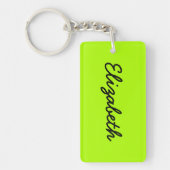 Fluorescent Green Solid Color Sleutelhanger (Voorkant)