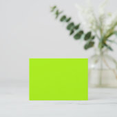 Fluorescent Green Solid Color Visitekaartje (Staand voorkant)