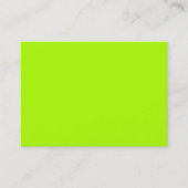 Fluorescent Green Solid Color Visitekaartje (Voorkant)