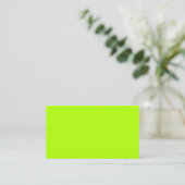 Fluorescent Green Solid Color Visitekaartje (Staand voorkant)