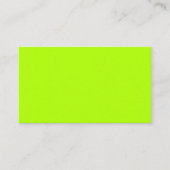 Fluorescent Green Solid Color Visitekaartje (Voorkant)