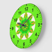 ~ Fluorescent Green Star Fractal ~ Grote Klok (Hoek)
