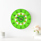 ~ Fluorescent Green Star Fractal ~ Grote Klok (Huis)